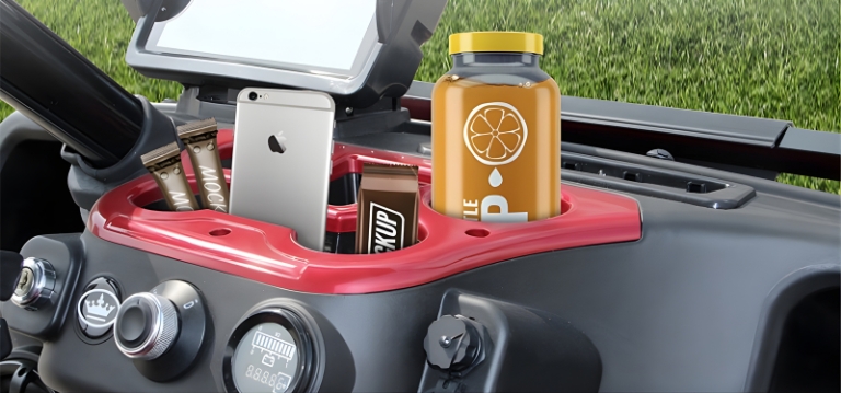 Color Matched DashBoard with Four Cup Holders/Cell Phone Holder