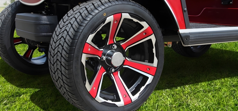 14" Alloy Wheel Rims with Color Matching Inserts and Radial Dot Tires